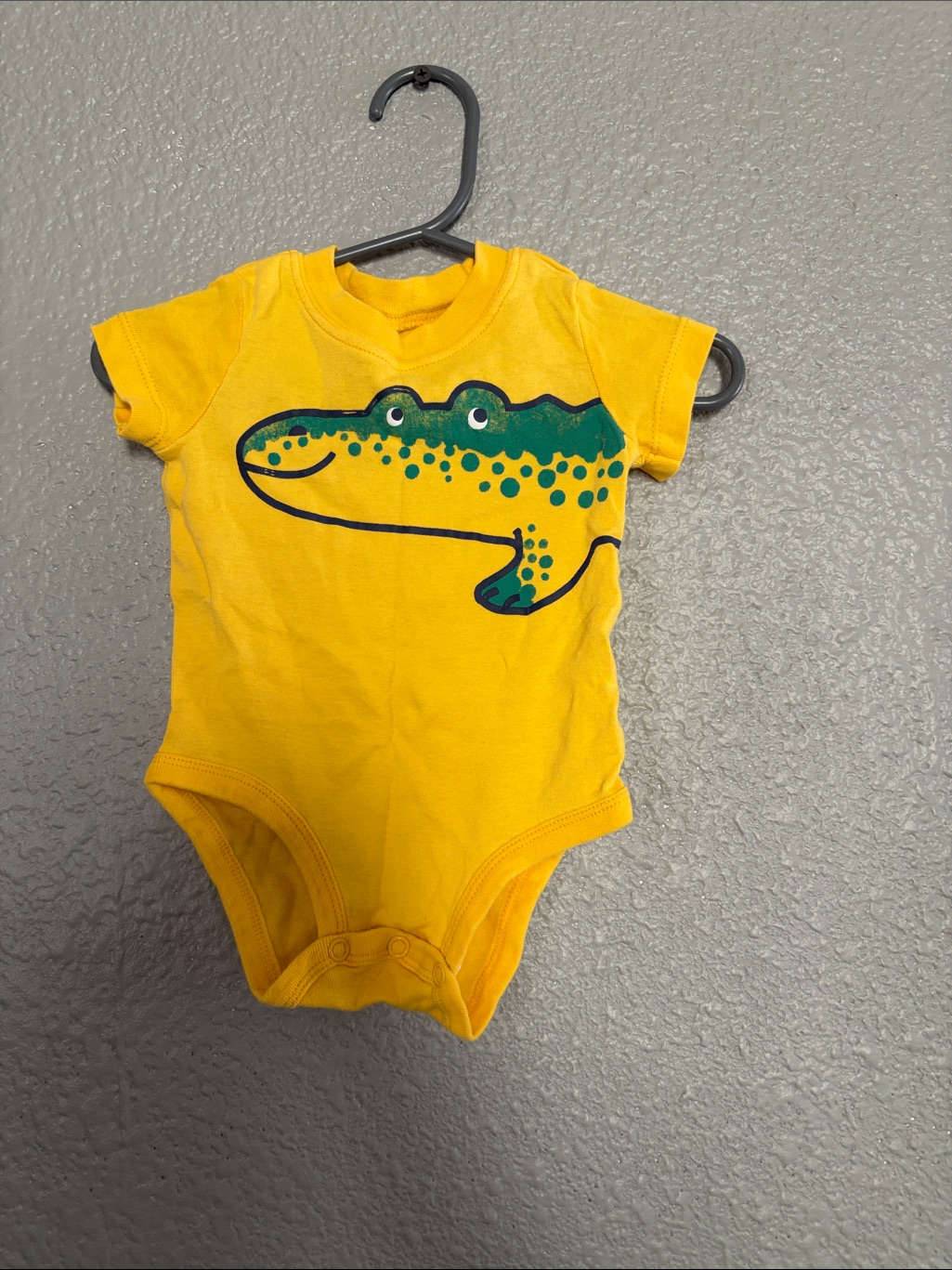 Yellow Crocodile Graphic One-Piece Bodysuit